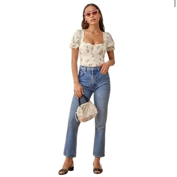 Reformation Delevan Top in Citron size 0 floral flower 🌼 - Picture 5 of 5